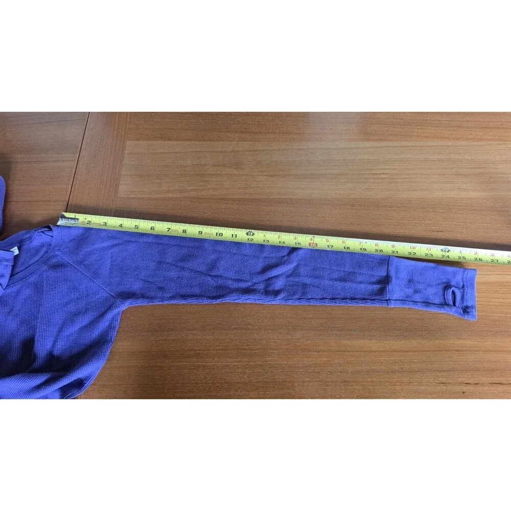 Essentials By Full Tilt Girl's Purple Waffle Knit Long Sleeve Top Size XL
